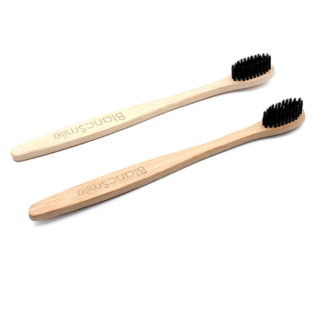 Biodegradable Bristle Charcoal Organic Wholesale Custom Logo Eco Friendly Natural Travel Airplane Bamboo Box Toothbrush