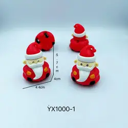 4CM Pull back xmas santa snowman cars small candy Q toys christmas toys gift for kids