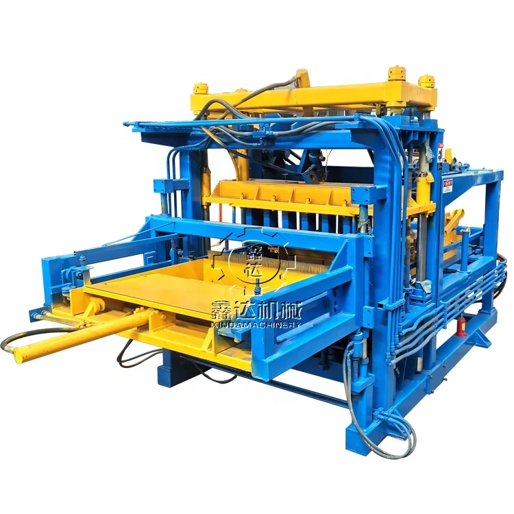 Automatic mobile stacker hydraulic hollow block concrete brick making machine QT 8-15