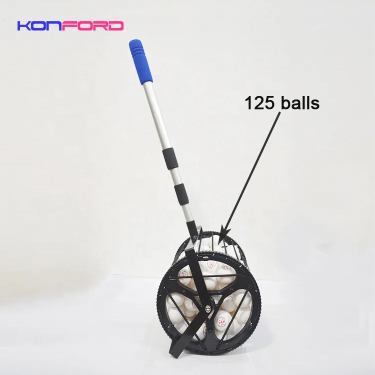 Konford Hot Ping-Pong Roller-Type Ball Pick Up Tool Holding Rod 90 to 120 cm Collected 125pcs Table Tennis Ball Picker/Betriever