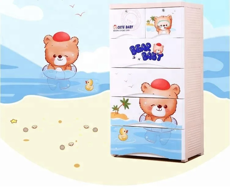 China Manufacturer Haogle Clothes Closet Plastic Storage Drawers Bedroom Living Room Furniture Plastic Wardrobe Cabinet