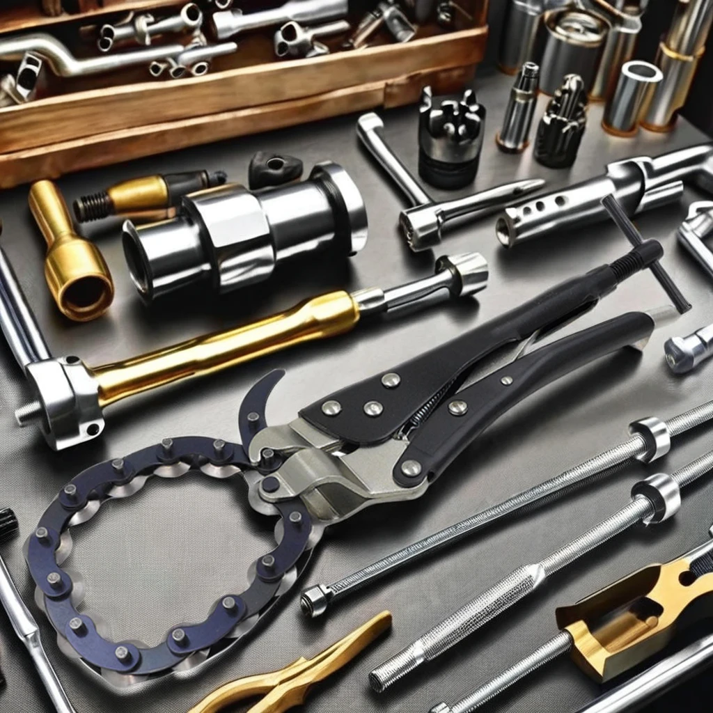 Multi-Wheel Chain Lock-Grip Tube Wrench Tool Handheld Exhaust Pipe Cutter and Plier for Cars