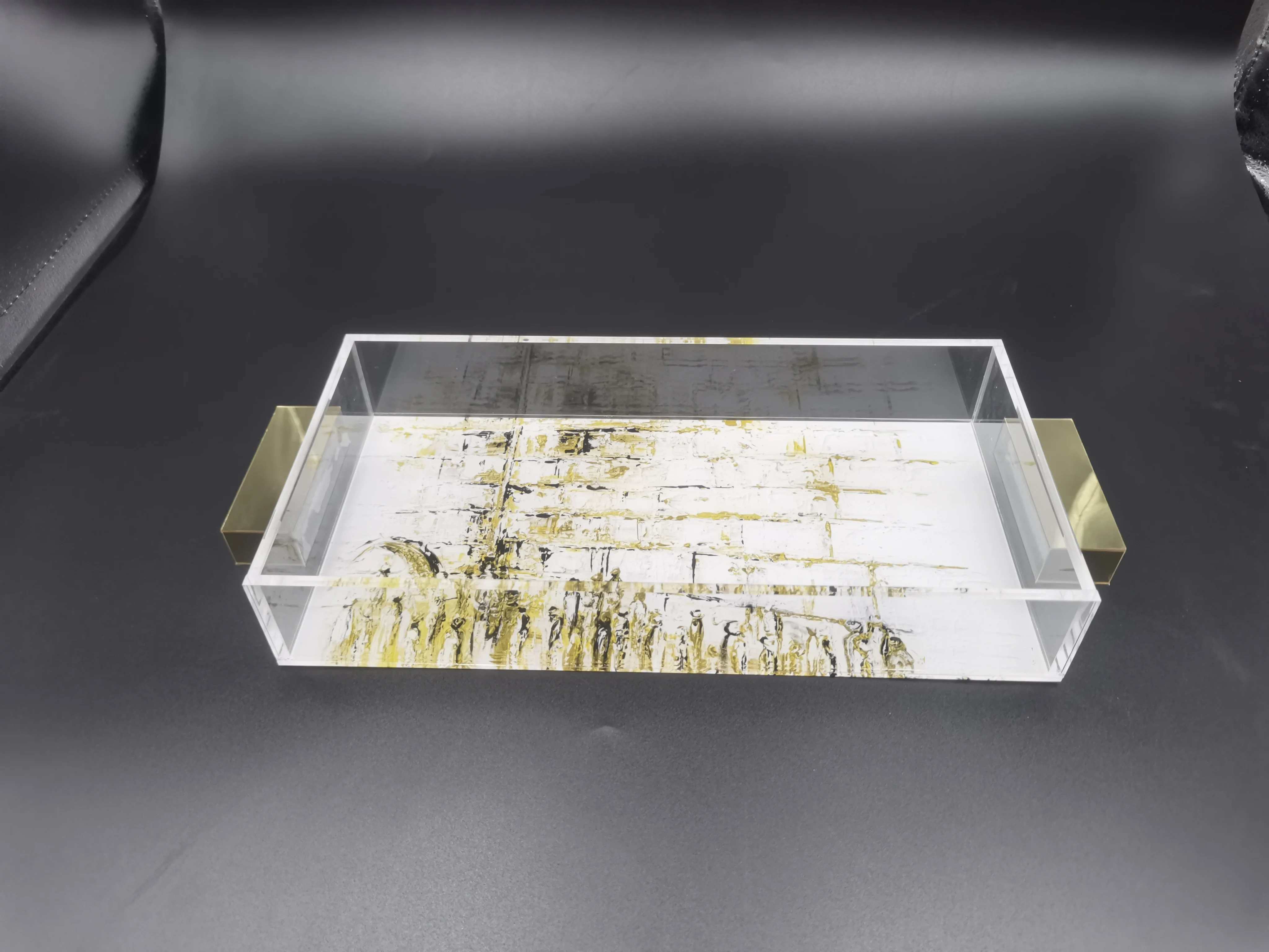 Поднос из акрила с двумя ручками