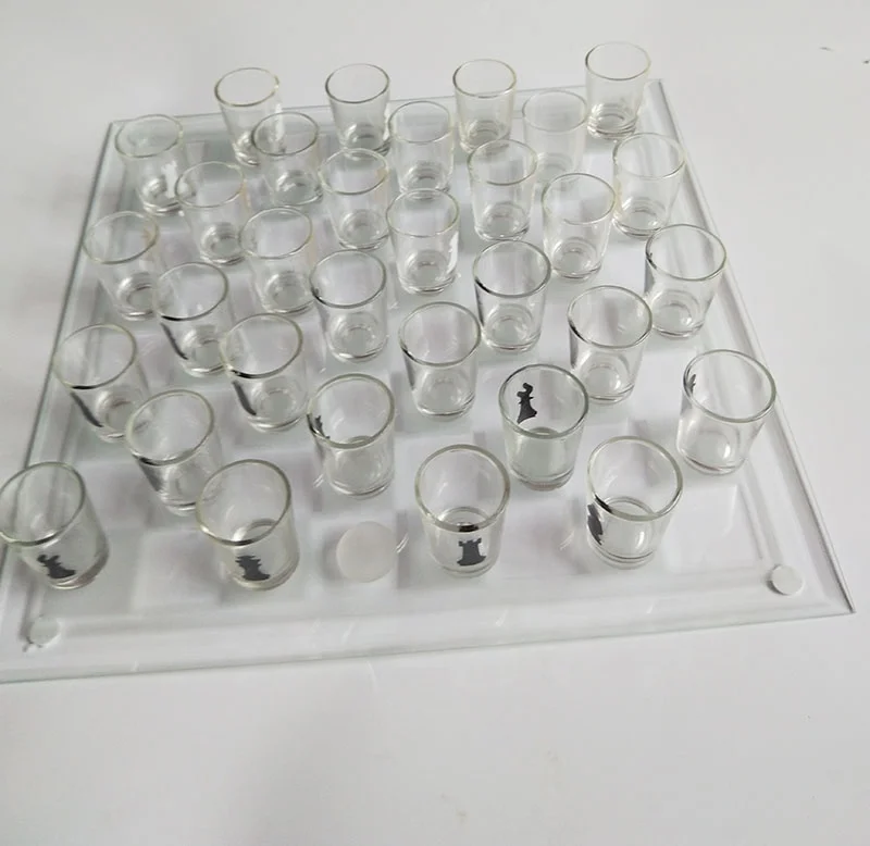 3-in-1 Drinking Shot Glass Chess Game Set