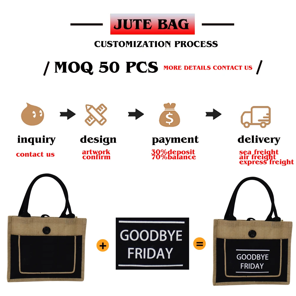 used burlap black wine laminated shopping cocoa jute tote bags small with custom printed logo