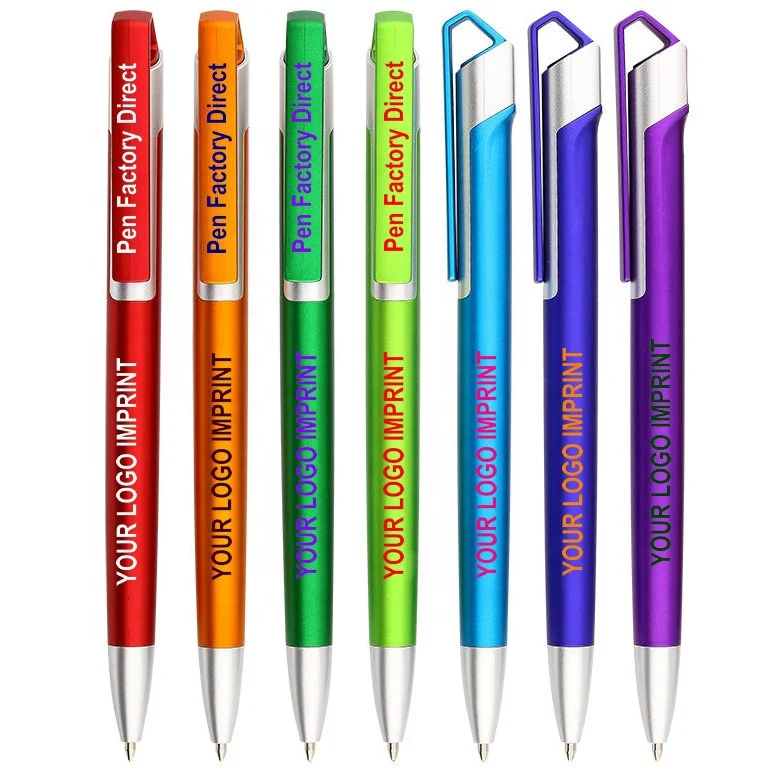 2024 new premium metallic plastic ballpoint pen with custom logo for promotional-support 0.7mm blue semi gel ink  pen