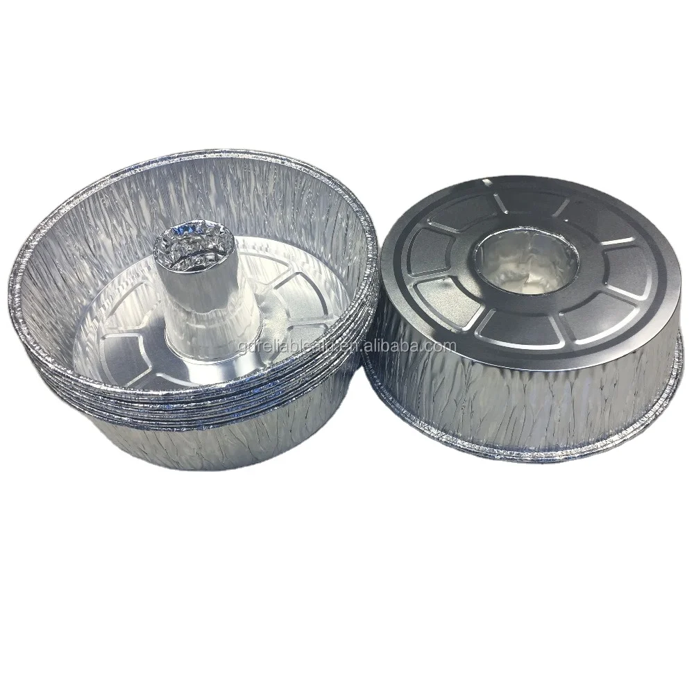 LFGB certificate food grade Customized special shape round disposable aluminum foil food container hot pot trays