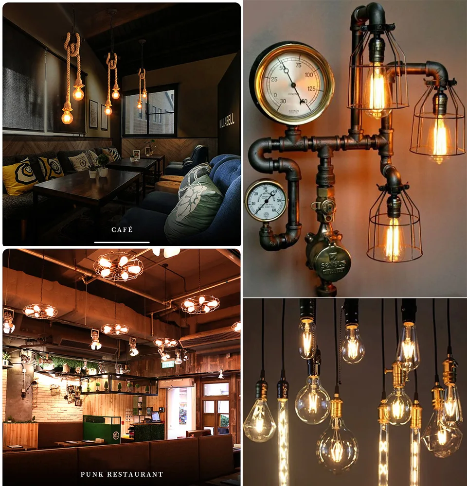 Energy Saving E27 ST64 Led Light Bulb Decorative Lamp 4W 6W 8W 10W