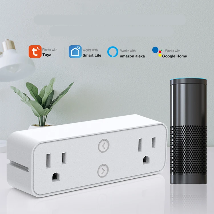 US WiFi Smart Home timer wall plug Alexa voice control wireless smart power outlet