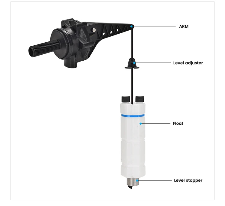 Automatic adjustable plastic floating big flow 2 inch water tower tank float ball fill water level control valve