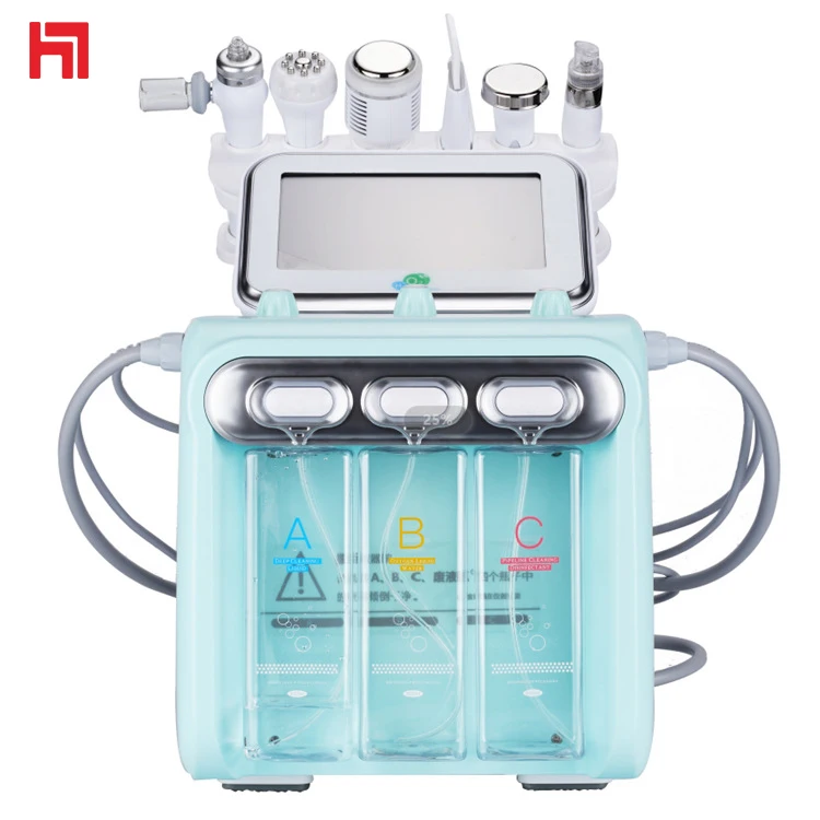 Haamee New Arrival 6 In 1 Skin Treatment Machine Small Bubble Beauty Instrument Cheap Hydra H2o2 Facials Salon Use