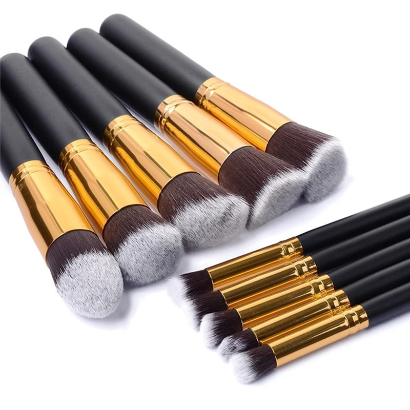 
10 pieces Professional Makeup Brushes Make up Tools Foundation Eyeshadow Cosmetic brush 