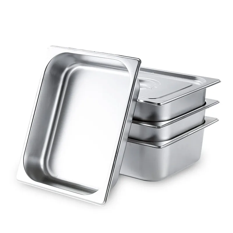 
Group consumption 1/3 size stainless steel 201 304 food soup container gastronorm GN pan for factory hotel buffet 