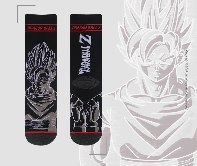Custom men novelty funny socks combed cotton cartoon character socks japanese anime socks