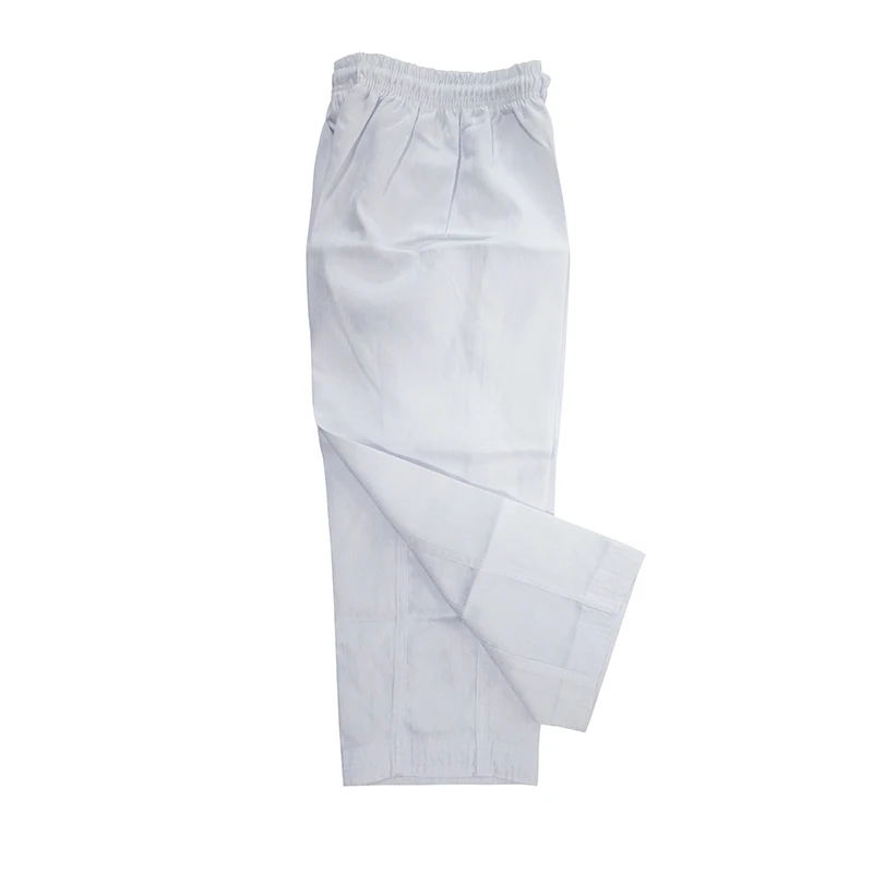 Unisex White Taekwondo Dobok Sportswear Uniform Customizable Logo OEM Service Polyester Material for Kids and Adults