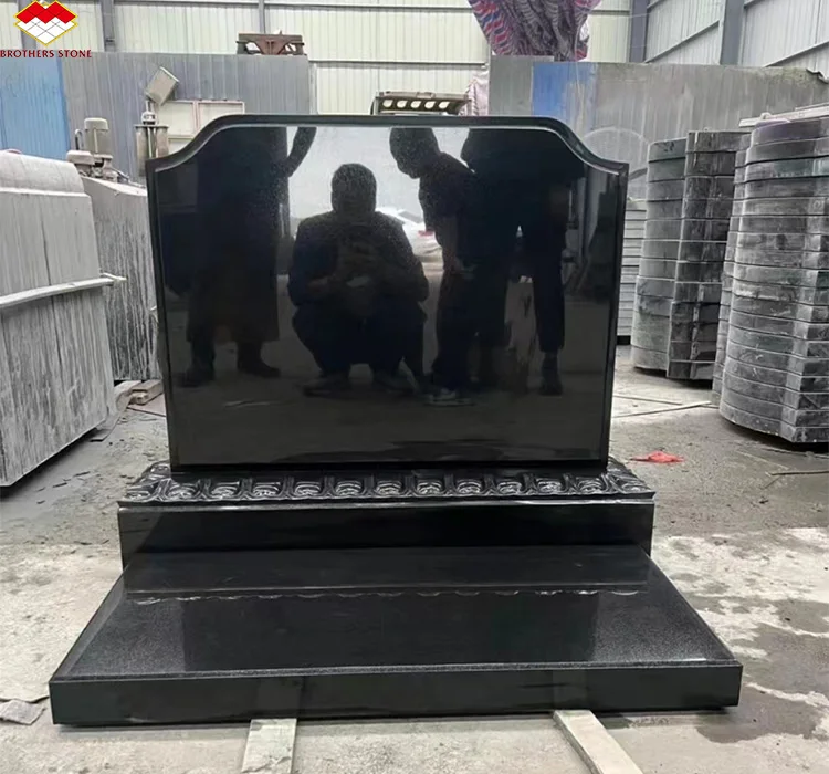 Modern Chinese Black Granite Tombstone Tile Pitctures and Prices Luxury Granite Monuments for Gravestone