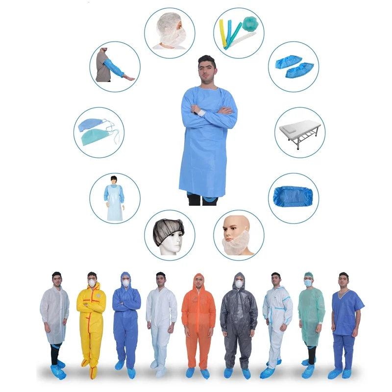 CE Certificate Type4b/5b/6b Anti-static Waterproof SF Disposable Microporous Film Protective Coverall with Tape