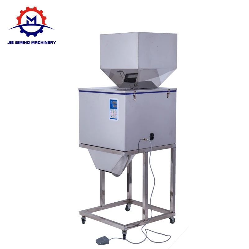JSM 1-50g Desktop Semi-automatic Tea Wolfberry, Raisins,Spiral Weighing Filling Machine