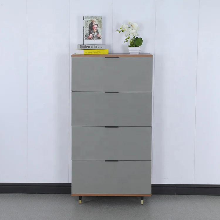 Old Style 4-Tier Drawers With Four Large Space Drawers For Item Storage Living Room Furniture And Bedroom Storage Cabinet