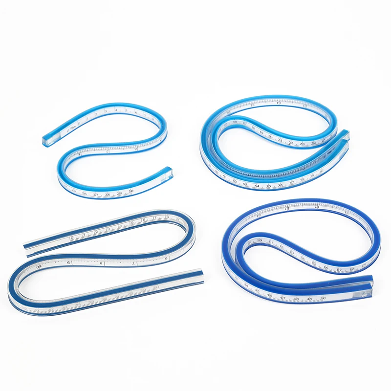 JP Snake Shape Flexible Curve Ruler Plastic Measuring Ruler Tailor Measuring Curves Soft Sewing Tape Ruler