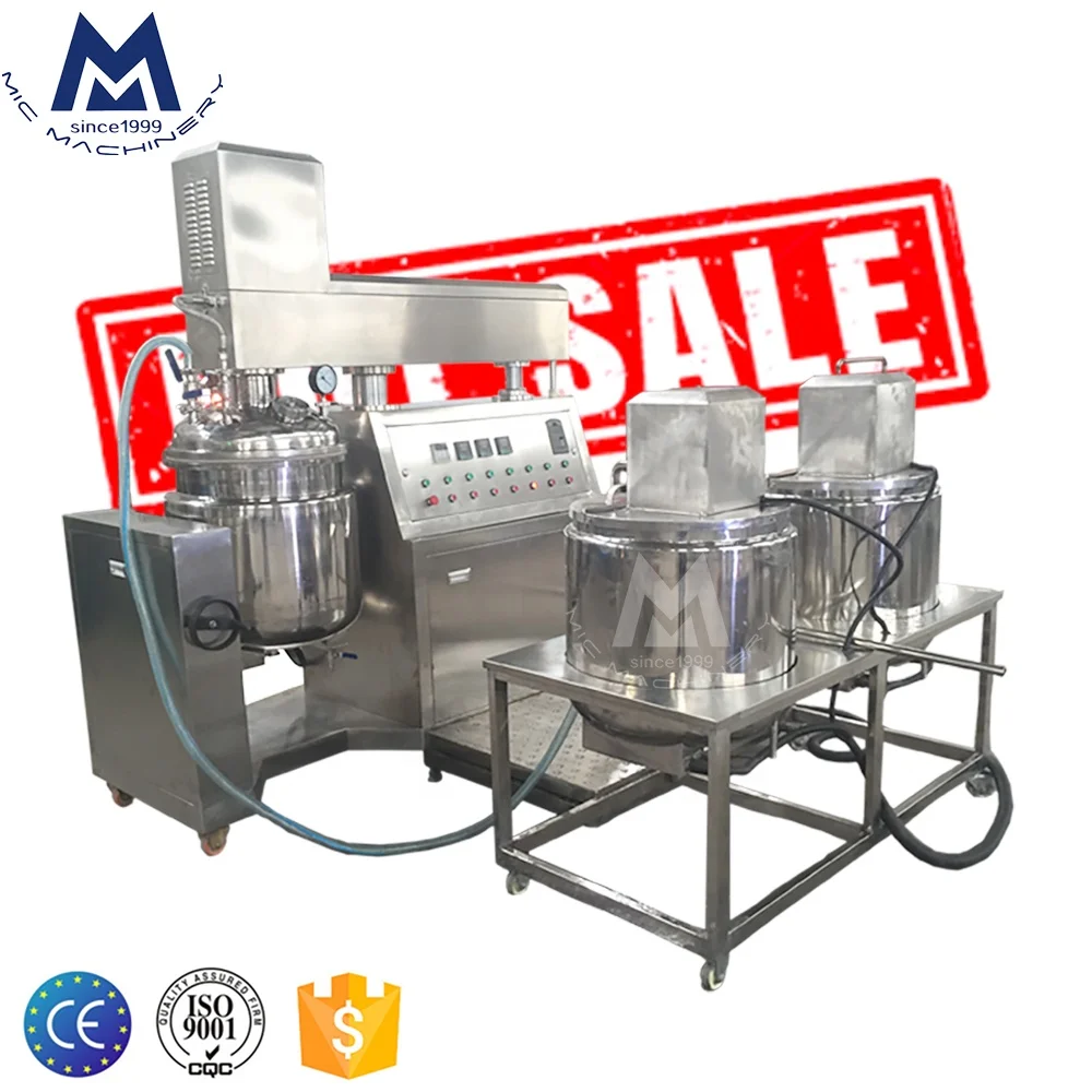 Automatic production line vacuum small ketchup mayonnaise making food spices mixing machine