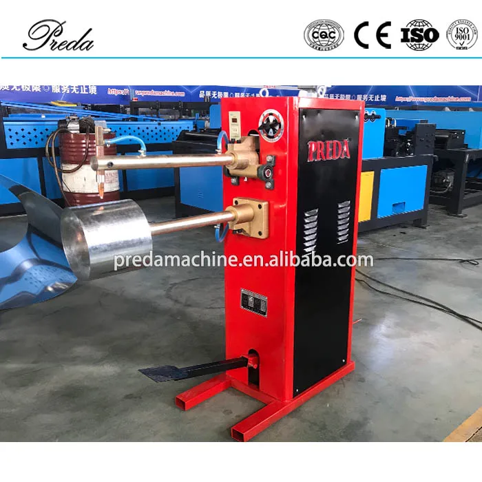 Round pipe sheet seam spot welding machine with 600mm arm
