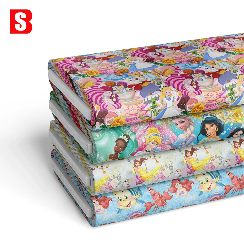 Wholesale Customized Cartoon Design Printed 250GSM Waterproof Anti-pilling Woven 100% Cotton Canvas Printed Fabric For Toto Bag