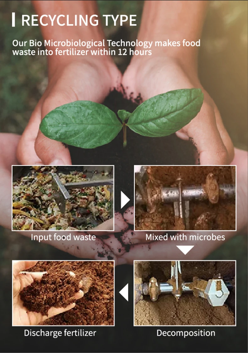 300kg/day electric composter machine Kitchen Waste Disposal Machine Food Waste Composting Machine