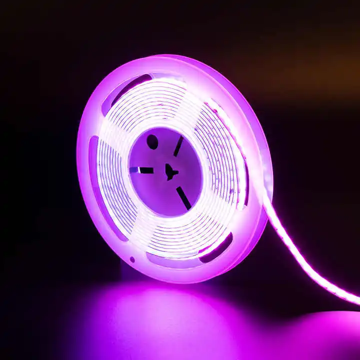 Factory FOB FCOB COB LED strip 24V 220V 768leds 12W RGB cob led light strip 1 year  neon light cob led strip