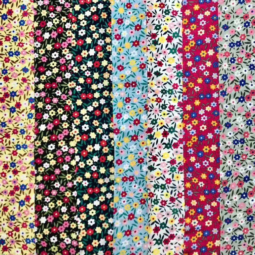 Оптовая продажа от производителя, дешевая вискозная ткань 100% вискоза с цифровым цветочным принтом для женской одежды