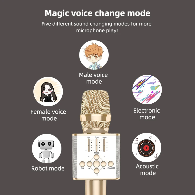 Mike National Karaoke Mic Home TV KTV Dedicated Wireless Bluetooths Birthday Karaoke Universal Microphone Child Microphone