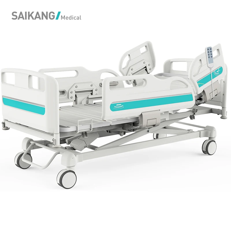 Y6y8c Portable Casters Metal 3 Function Folding Medical Clinic Furniture Adjustable Electric Nursing Patient Hospital Bed