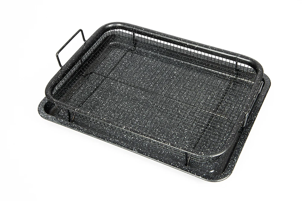 Smartpan Stainless Steel Crisper Tray Basket for Convection Oven, Baking Pan Perfect for the Grill, Dishwasher Safe