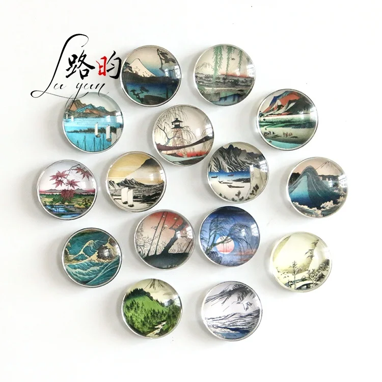 LY New Clear Tree Shape Glass Refrigerator Magnet Sticker Acrylic Die Cut Japanese Tourist Souvenir Magnetic Fridge Magnets