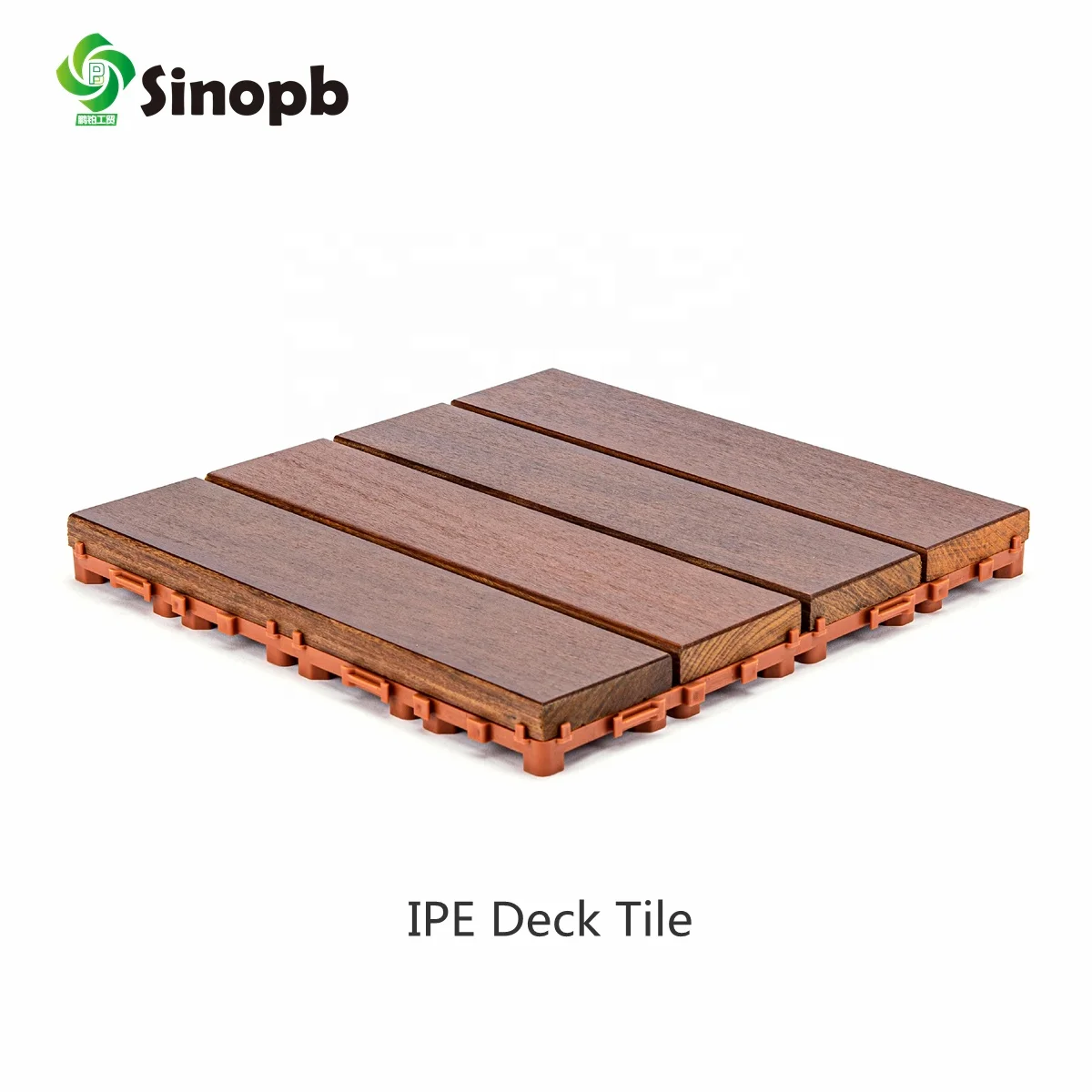 DIY IPE Wood Deck Tile with interlocking plastic base outdoor decking tile flooring