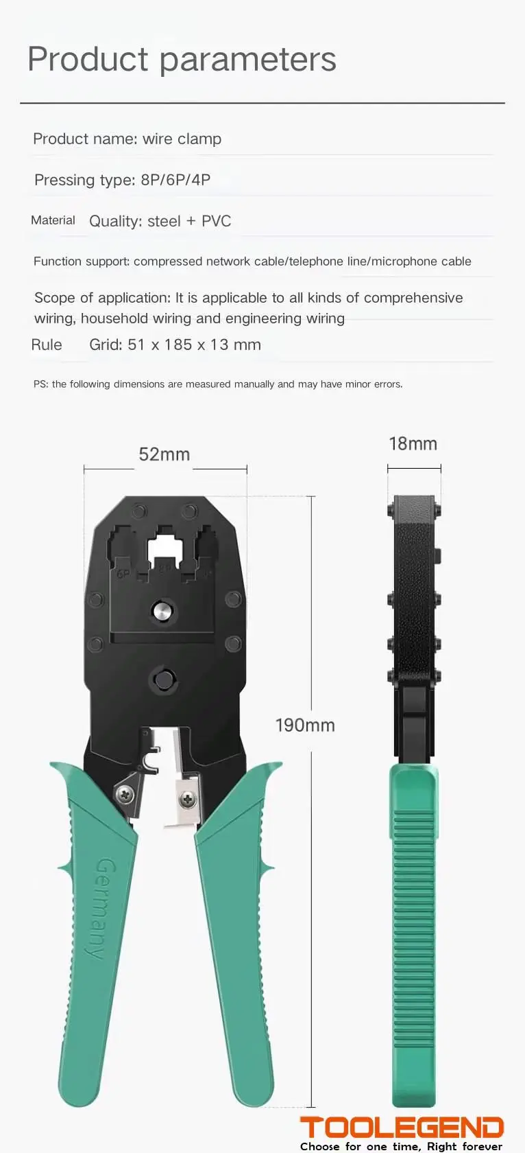 Network cable clamp Three use net pliers