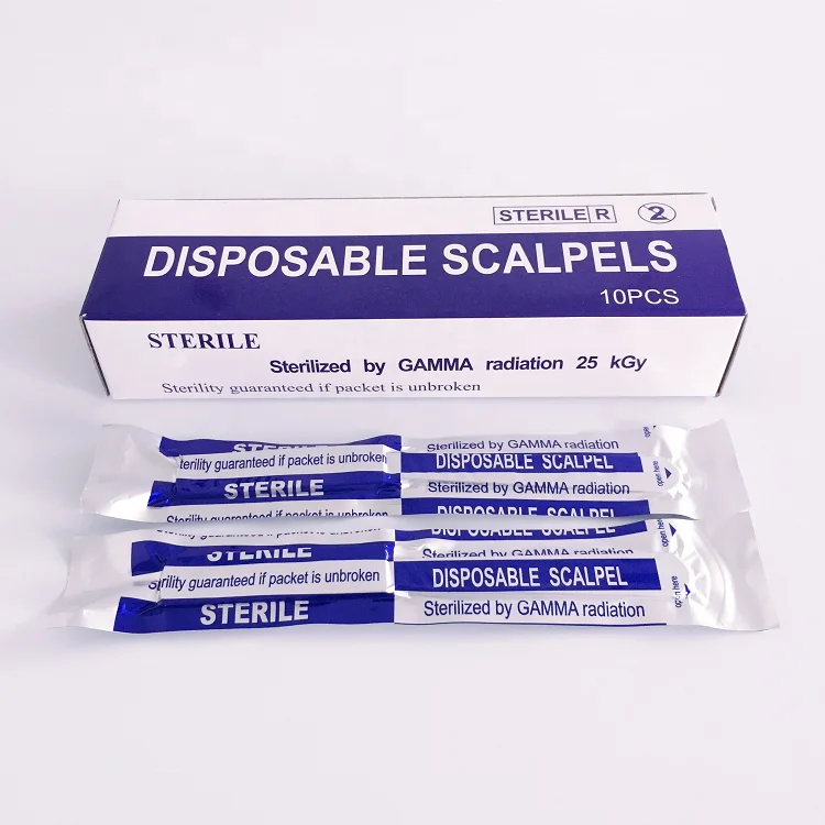 medical steel sharp surgical blade/scalpel with handle