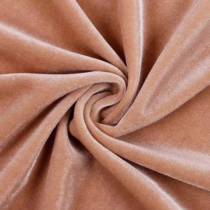 Однотонная окрашенная трикотажная матовая Роскошная тянущаяся плотная Тяжелая бархатная ткань для пижамных платьев
