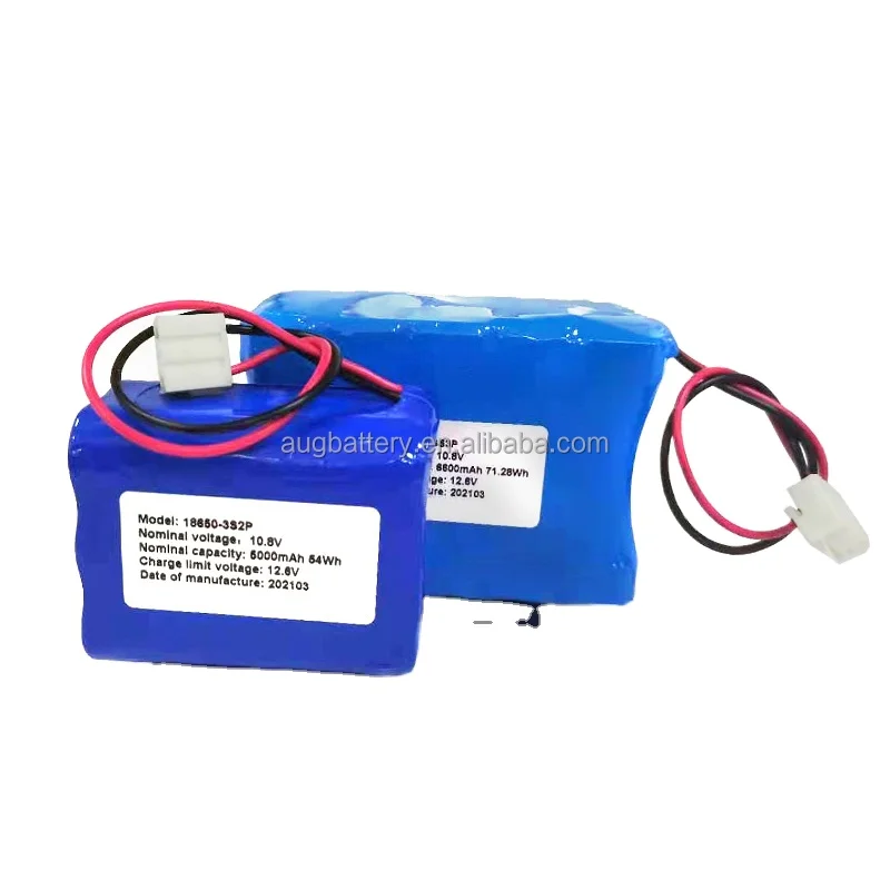 Factory price 10.8V 11V 12V 5000mAh 18650 3S2P Lithium Battery Pack electric bike battery pack
