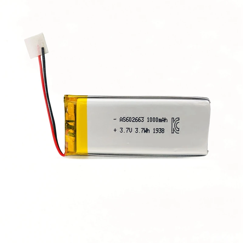 UL KC утвержден 602663 аккумуляторная 3 7 v 1000mah lipo батарея для светодиодной маски
