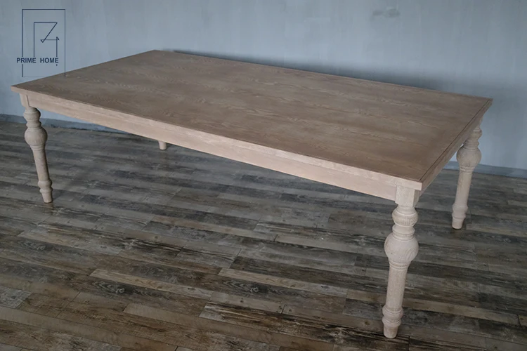 Oak wood rustic farm table for event rental