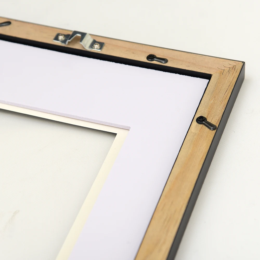 Wood Frame Black Grooved Double Layer Record CD Display Rack With White Matte And Glass For Collecting