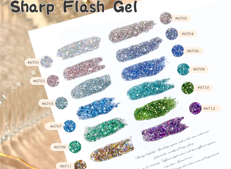 2023 New IBDGEL Sharp Flash Gel Glitter Nail Gel Polish UV&LED OEM Private Label Nail Polish Supplier Wholesaler