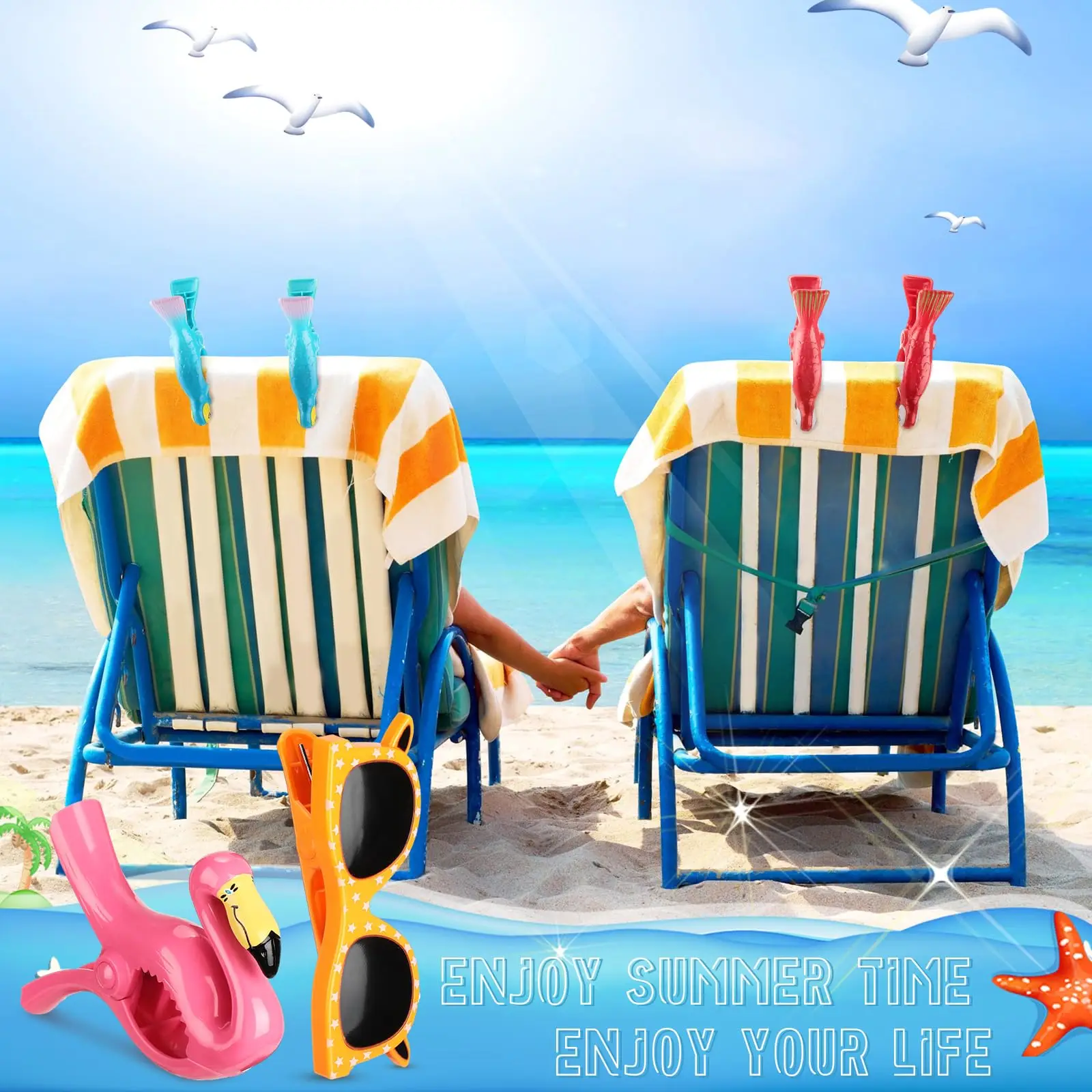 ABS Jumbo Size Plastic Pool Windproof Beach Chair Towel Peg Clip Beach Chair Towel Clips