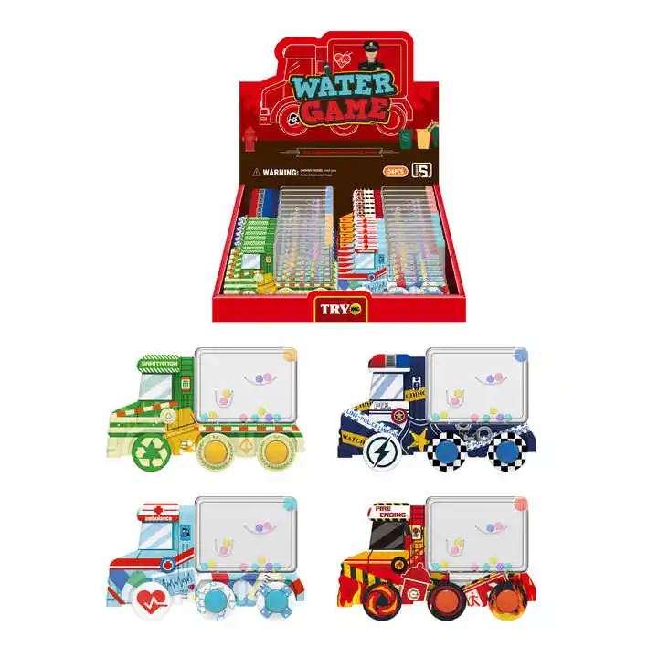 Mini Water Games Machine Console Transport Vehicle Model Water Ring Game Toys Past Time Games Stress Relive Toy Kid Gifts