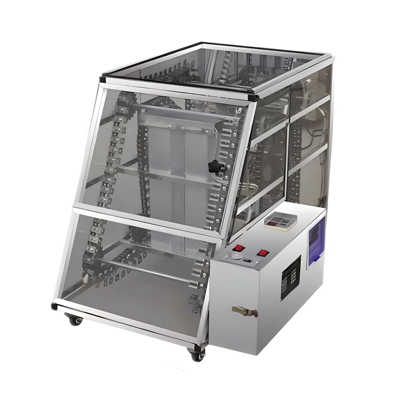 High Quality Stainless Steel Automatic Rotary Chain Type BBQ Stove Conveyor Shawarma Chicken Meat Roasting Machine