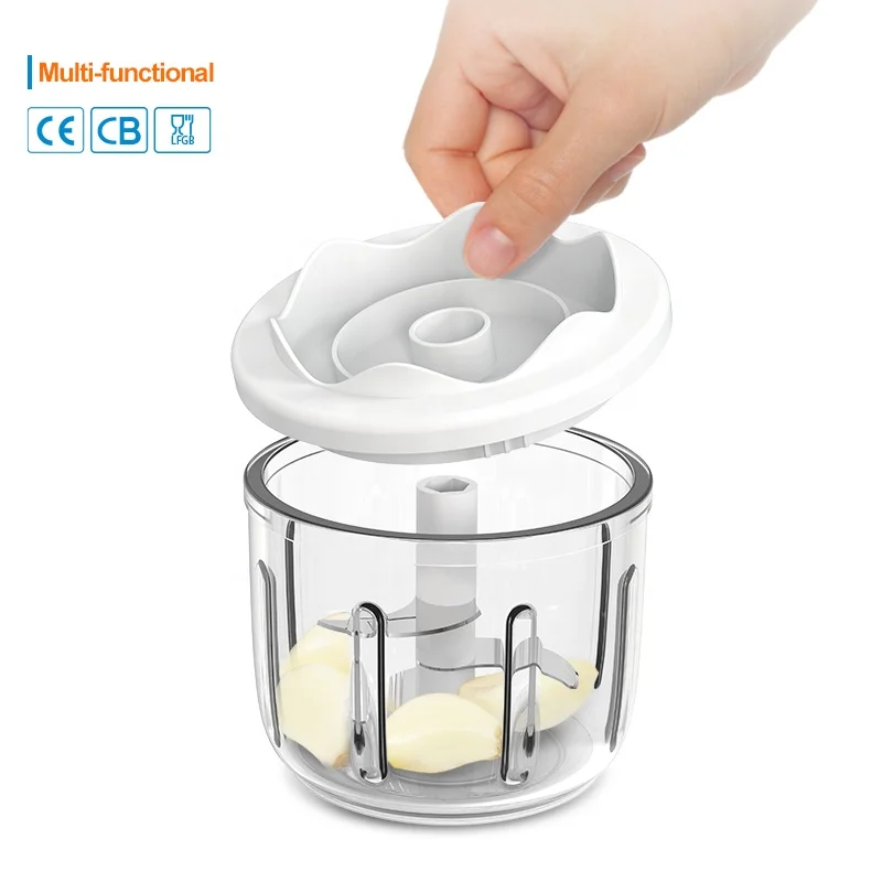 hand-held abs plastic hand pull manual grinder slicer cutter mincer crusher ginger garlic press machine set