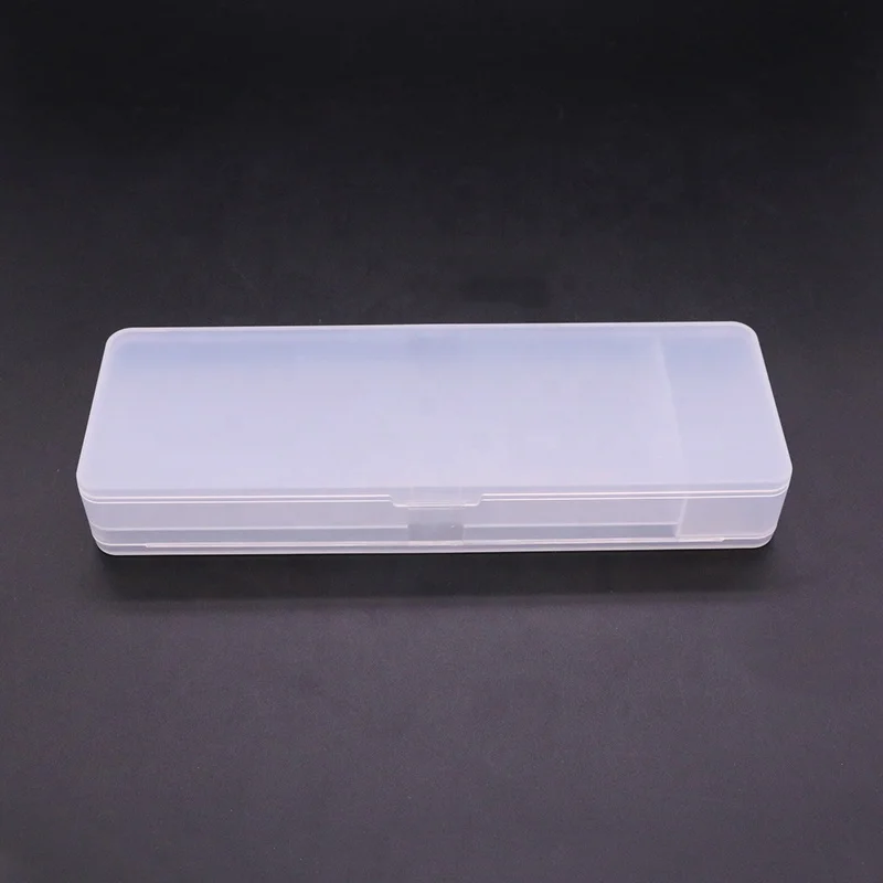 Factory Direct Sale Double-open Design Cases New Plastic Pencil Case Kids Pencil Case Pencil Box Transparent 3 Pack 1000