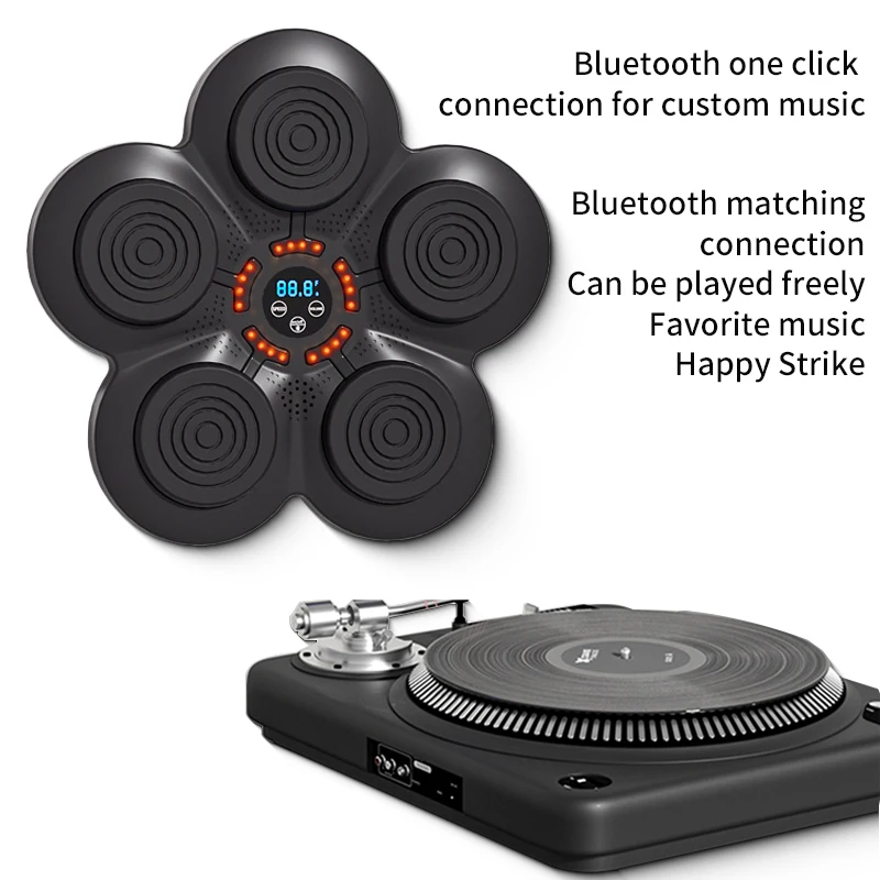 Music Boxing Machine with  Gloves Bluetooth Music Boxing Trainer Electronic Boxing Punching Equipment for Home Indoor Gym