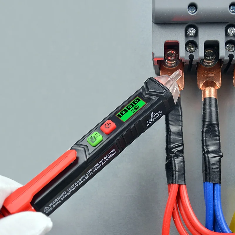 Non Contact 3 Phase Rotation Indicator Voltage Detector  HT100P AC Voltmeter Pen Right Left Normal Reverse Rotation Test Pen